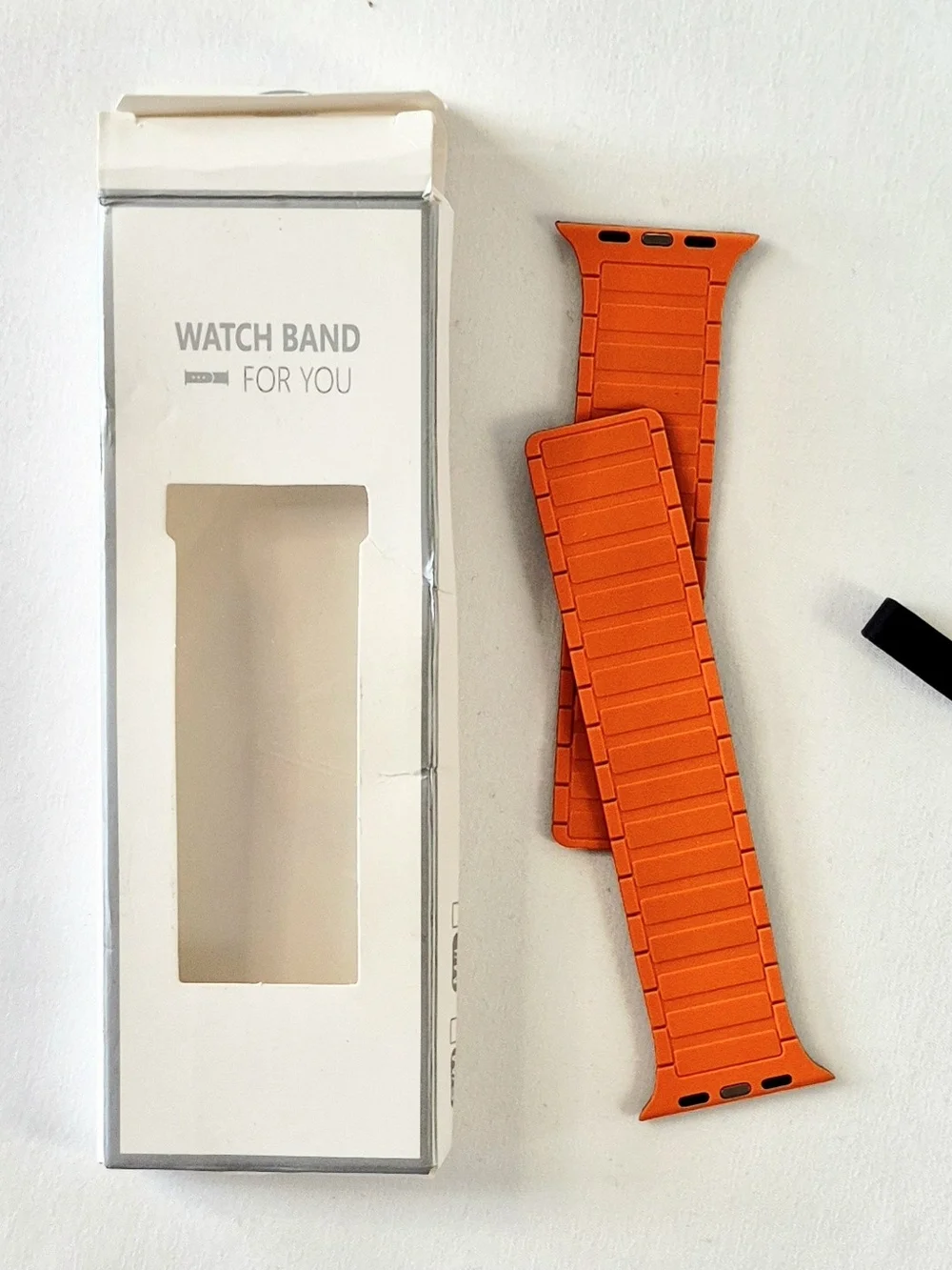 Bright Orange Silicone Magnetic Watch Band